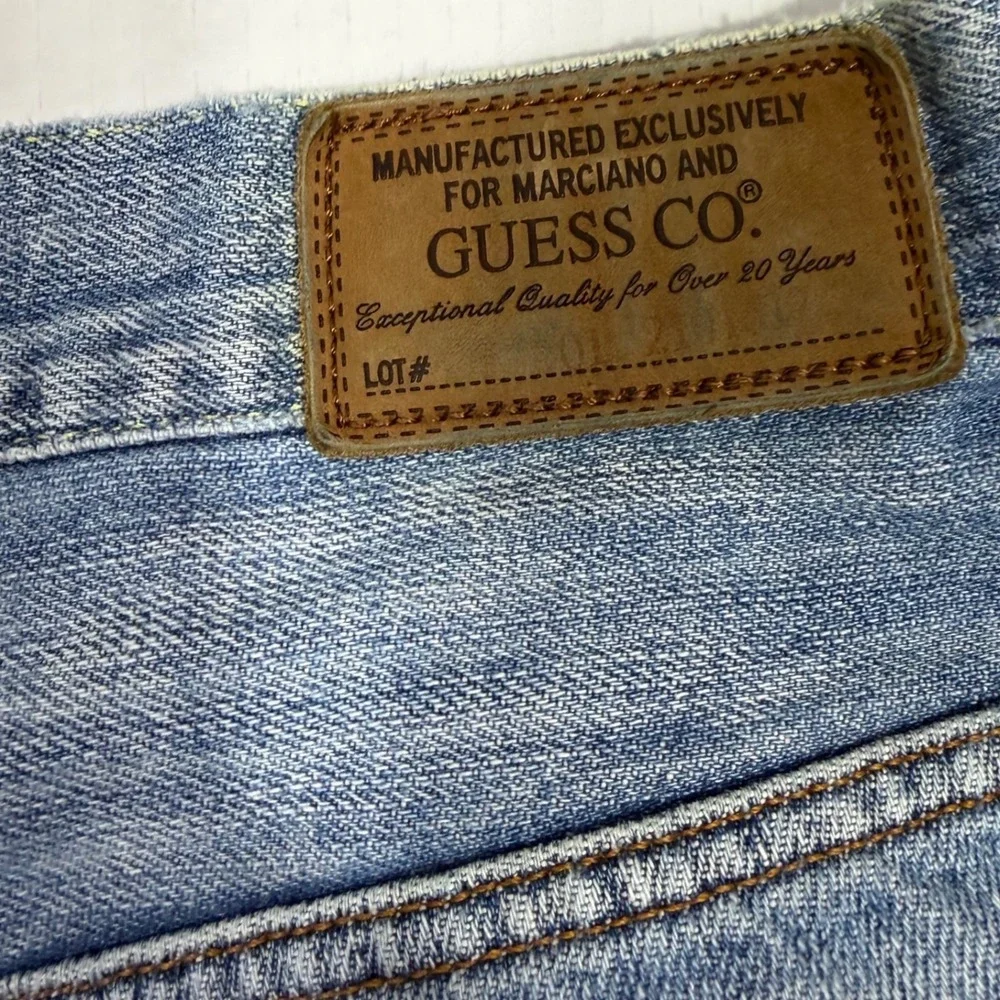 Vintage Guess Jeans‎ Mens 31 Straight Leg Light Wash Y2K Marciano Denim